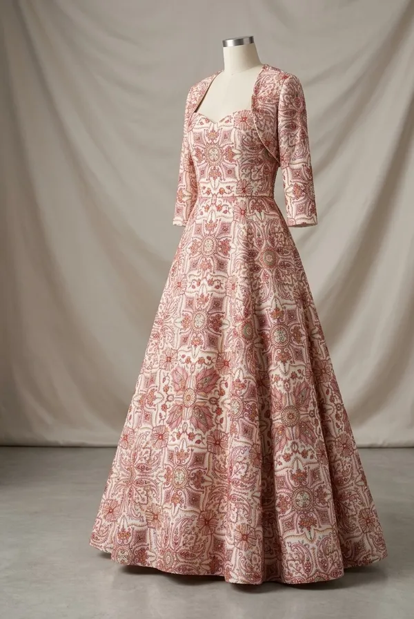 Pink_Georgette_Embroidered_Unstitched_Dress_Material_For_Women