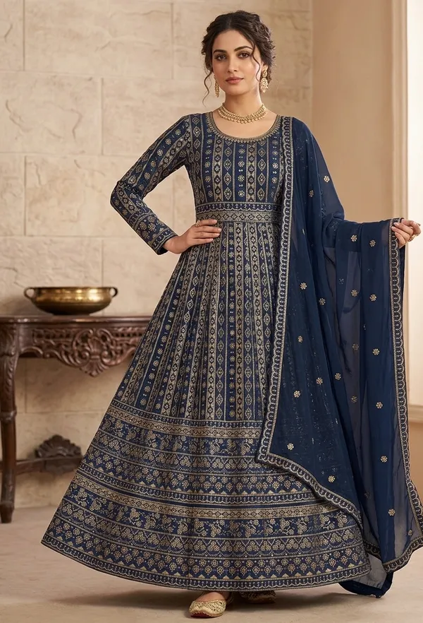 Navy_Blue_Georgette_Embroidered_Unstitched_Dress_Material_For_Women
