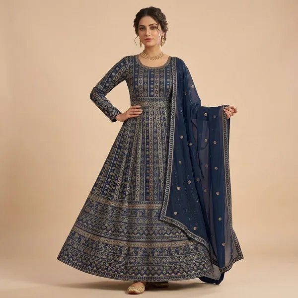 Navy_Blue_Georgette_Embroidered_Unstitched_Dress_Material_For_Women