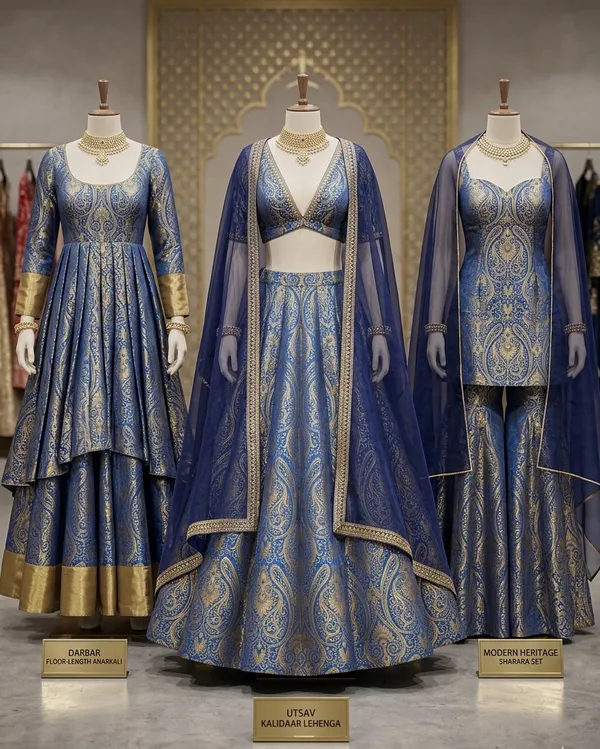 Royal_Blue_Brocade_Silk_Golden_Paisley_Unstitched_Dress_Material_For_Women