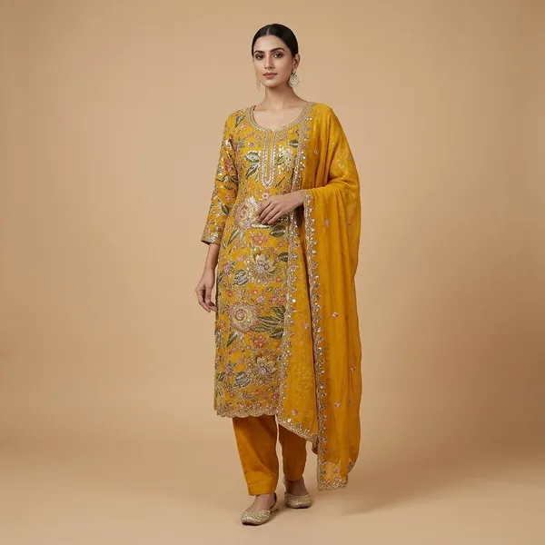 Mustard_Yellow_Organza_Sequin_Embroidered_Unstitched_Dress_Material_For_Women