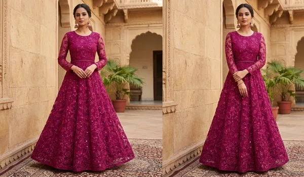 Unstitched_Magenta_Net_Embroidered_Dress_Material_For_Women