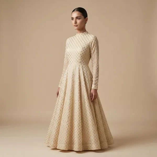 Unstitched_Ivory_Georgette_Embroidered_With_Cape_Dress_Material_For_Women