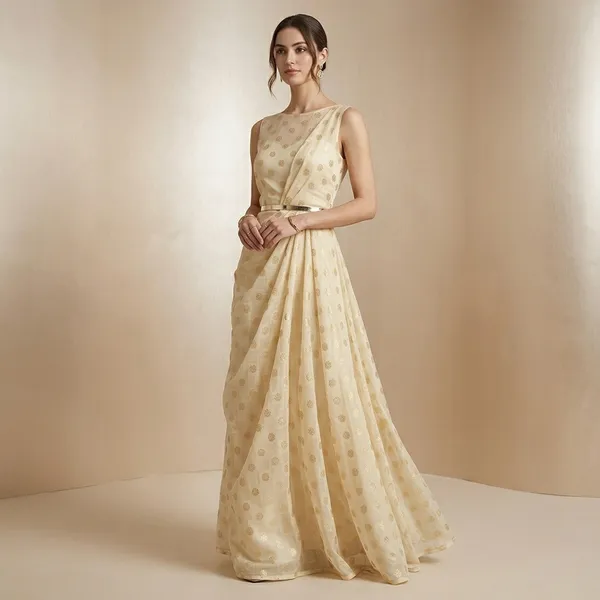 Cream_And_Gold_Polka_Dot_Embroidered_Unstitched_Dress_Material_For_Women