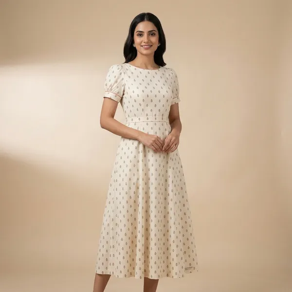 Unstitched_Cream_Kora_Cotton_Floral_Print_Puff_Sleeve_Dress_Material_For_Women