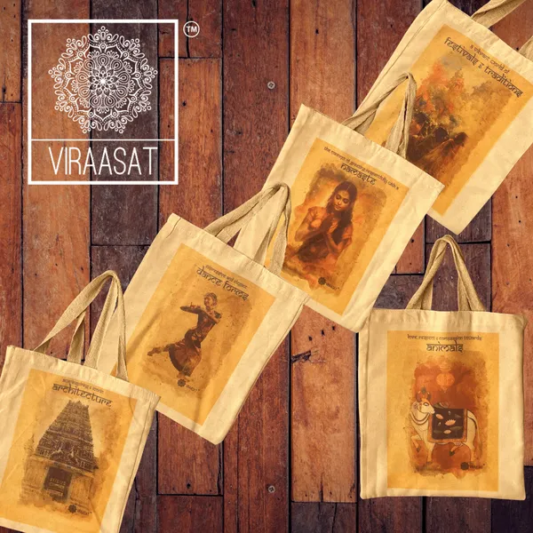 Viraasat_S_Architecture_Tote_Bag_Set_Of_5