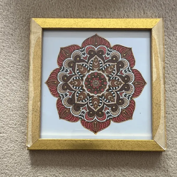 Hand_Painted_Mandala_Masterpiece_With_Elegant_Frame_8_X_8_Inch_Viraasat_The_Legacy