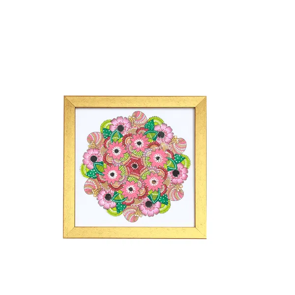 Exquisite_Hand_Painted_Mandala_Artwork_In_Premium_Frame_8_X_8_Inch_Viraasat_The_Legacy