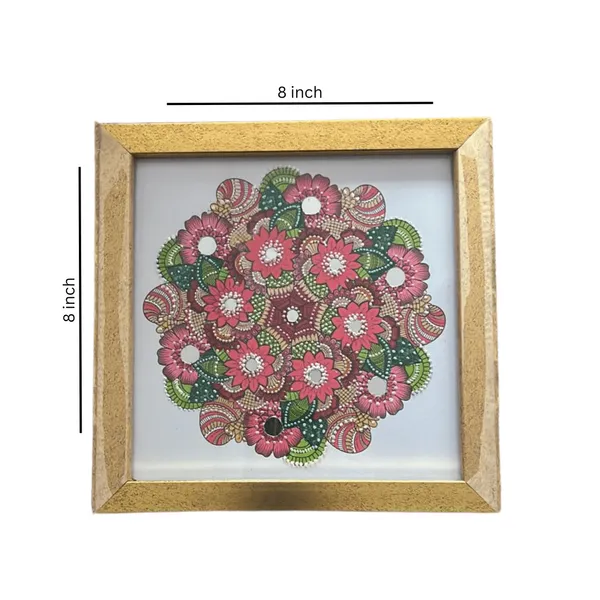Exquisite_Hand_Painted_Mandala_Artwork_In_Premium_Frame_8_X_8_Inch_Viraasat_The_Legacy