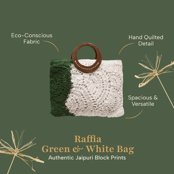 Raffia_Green_White_Bag_Viraasat_The_Legacy