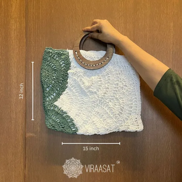 Raffia_Green_White_Bag_Viraasat_The_Legacy