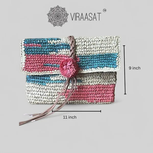 Raffia_Red_Green_Woven_Clutch_Viraasat_The_Legacy