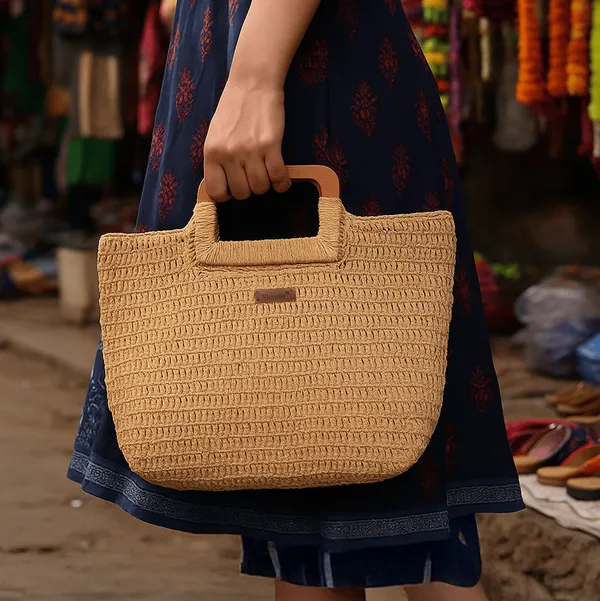 Raffia_Square_Wooden_Handle_Bag_Beige_19x17_Inch_Viraasat_The_Legacy