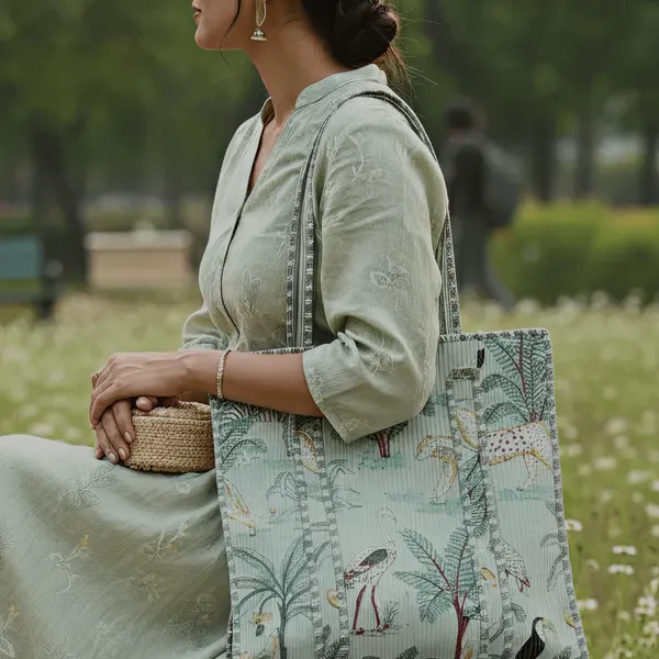 Jaipuri_Theme_Quilted_Bags_Green