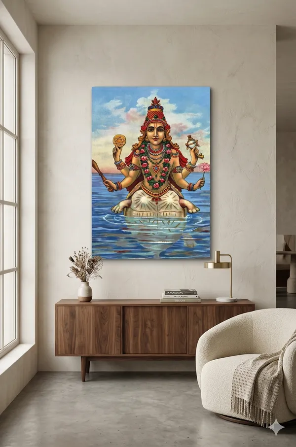 Kurma_Avatar_of_Vishnu_by_Raja_Ravi_Varma_Famous_Canvas_Painting_|_Premium_Giclee_Dashavatara_Print_|_Hindu_Spiritual_Home_Decor_(Ready_to_Hang)