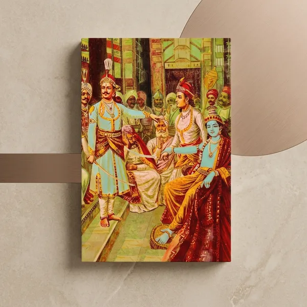 Raja_Ravi_Varma_Sri_Krishna_As_Envoy_Canvas_Wall_Art_|_Premium_Giclee_Mahabharata_Painting_Print_|_Luxury_Heritage_Home_Decor_(Ready_to_Hang)