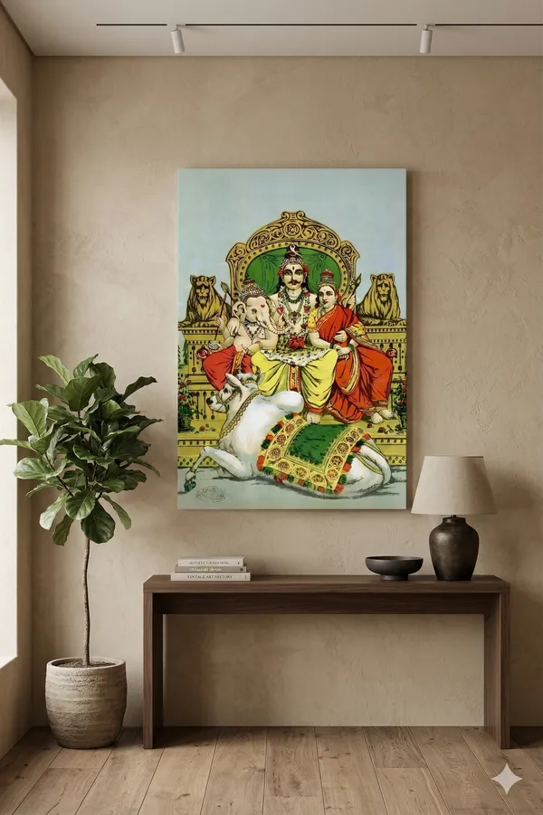 Shiva_Parivar_by_Raja_Ravi_Varma_-_Famous_Canvas_Painting