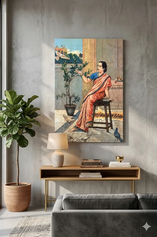 Sita_from_the_Ramayan_by_Raja_Ravi_Varma_Famous_Canvas_Painting_|_Premium_Giclee_Vintage_Portrait_Print_|_Heritage_Indian_Home_Decor_(Ready_to_Hang)