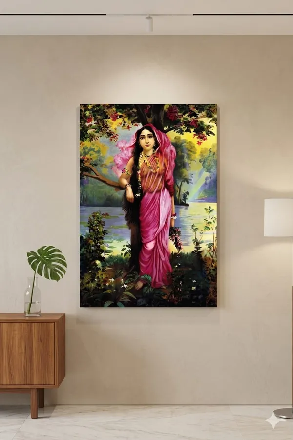 Vasantika_by_Raja_Ravi_Varma_Famous_Canvas_Painting_|_Premium_Giclee_Spring_Art_Print_|_Heritage_Indian_Home_Decor_(Ready_to_Hang)