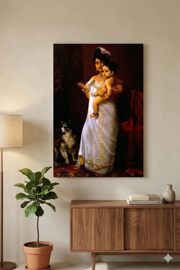 Raja_Ravi_Varma_There_Comes_Papa_Canvas_Wall_Art_|_Premium_Giclee_Mother_&_Child_Print_|_Heritage_Indian_Home_Decor_(Ready_to_Hang)
