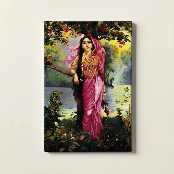 Vasantika_by_Raja_Ravi_Varma_Famous_Canvas_Painting_|_Premium_Giclee_Spring_Art_Print_|_Heritage_Indian_Home_Decor_(Ready_to_Hang)