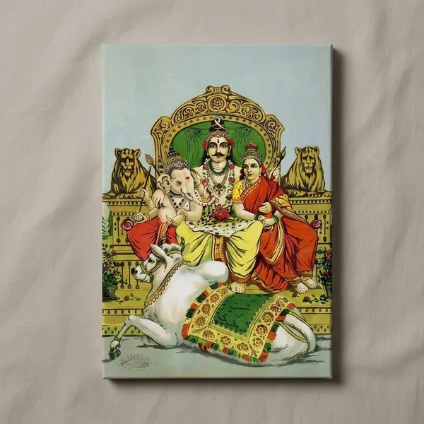 Shiva_Parivar_by_Raja_Ravi_Varma_-_Famous_Canvas_Painting