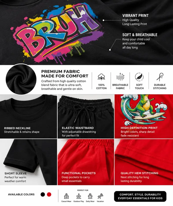 Black_And_Red_Cotton_T-Shirt_And_Shorts_Set_For_Boys_Pack_Of_2