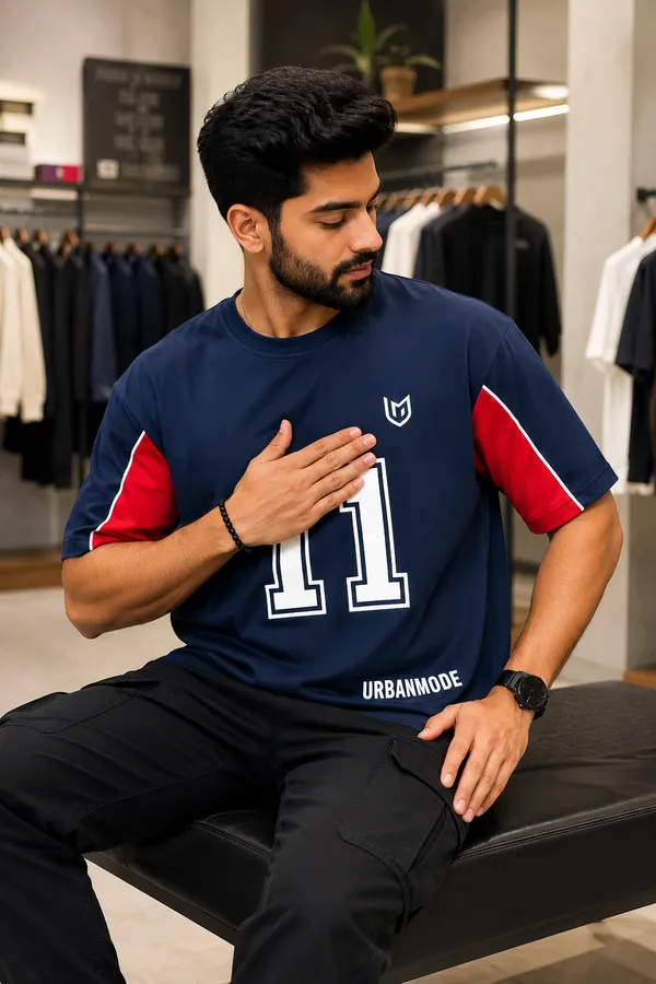 Navy_Cotton_Oversized_T-Shirt_For_Men
