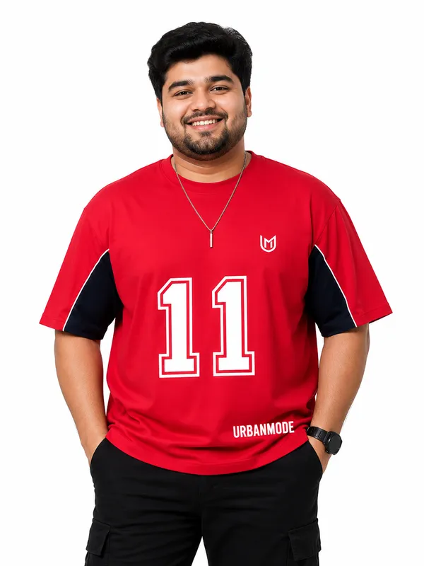 Red_Cotton_Oversized_T-Shirt_For_Men