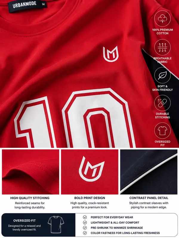 Red_Cotton_Oversized_T-Shirt_For_Men