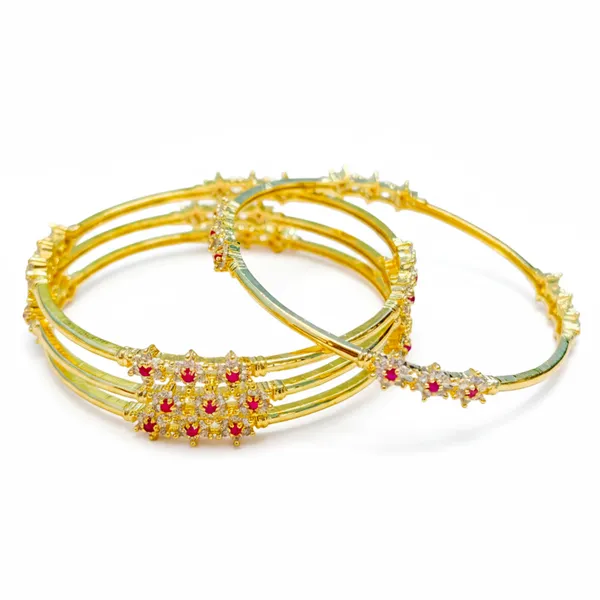 Gold_And_Red_Brass_Premium_And_Elegant_Bangle_For_Women_(Set_of_4)