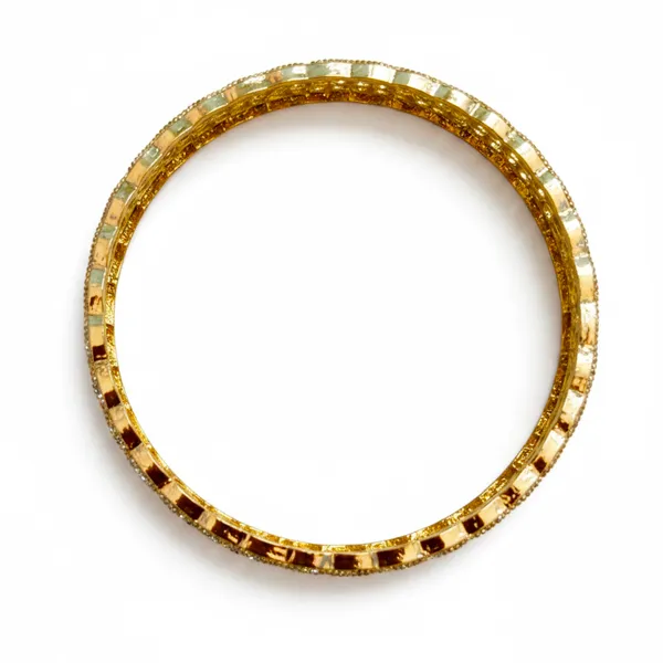 Gold_And_White_Brass_Premium_And_Elegant_Bangle_For_Women