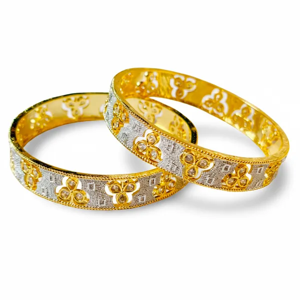 Gold_And_White_Brass_Premium_And_Elegant_Bangle_For_Women