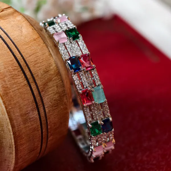 Silver_Plated_Multicolor_Stone__Luxury_Designer_Party_Wear_Kada_Bangles_for_Women_&_Girls