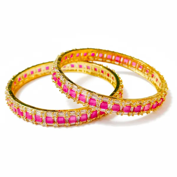 Gold_And_Ruby_Brass_Premium_And_Elegant_Bangle_For_Women