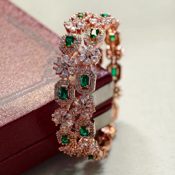 Rose_Gold_And_Green_Brass_Premium_And_Elegant_Bangle_For_Women