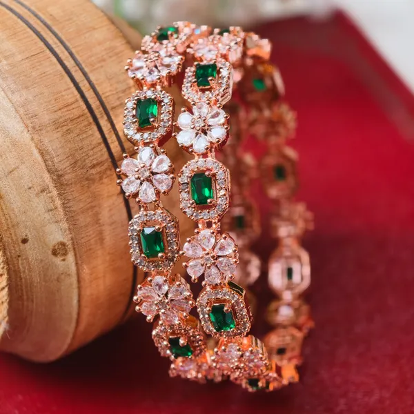 Rose_Gold_And_Green_Brass_Premium_And_Elegant_Bangle_For_Women