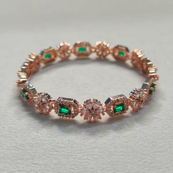 Rose_Gold_And_Green_Brass_Premium_And_Elegant_Bangle_For_Women