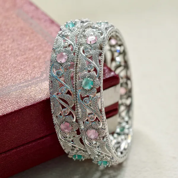 Mint_And_Pink_Brass_Premium_And_Elegant_Bangle_For_Women