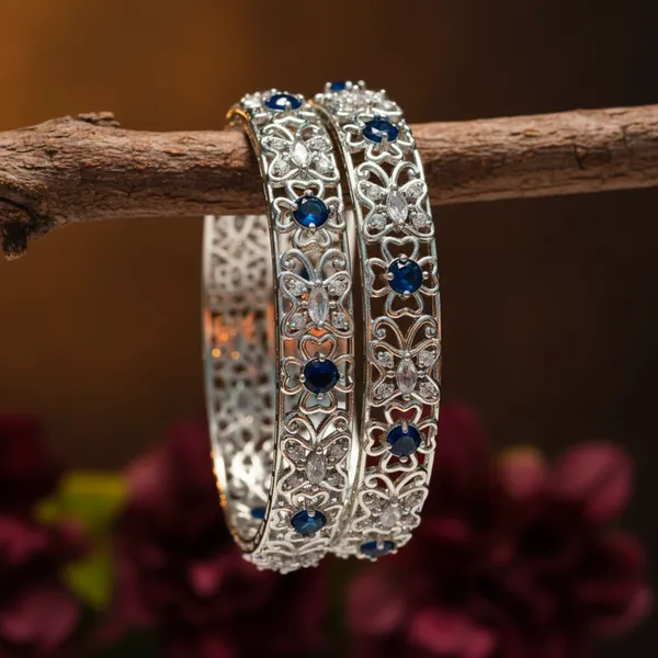 Silver_And_Blue_Brass_Premium_And_Elegant_Bangle_For_Women