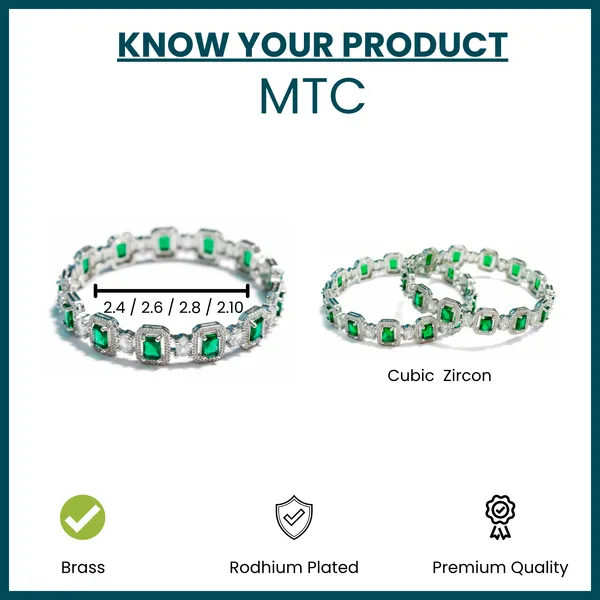 Silver_And_Green_Brass_Premium_And_Elegant_Bangle_For_Women