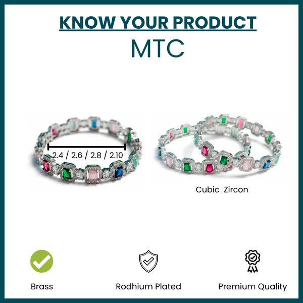 Silver_And_Multi_Brass_Premium_And_Elegant_Bangle_For_Women