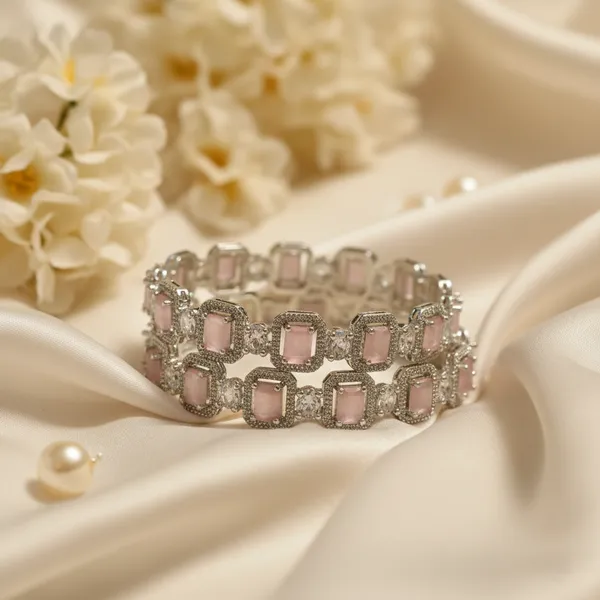 Silver_And_Pink_Brass_Premium_And_Elegant_Bangle_For_Women