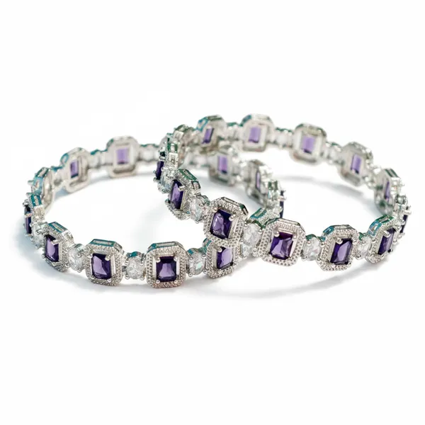 Silver_And_Purple_Brass_Premium_And_Elegant_Bangle_For_Women