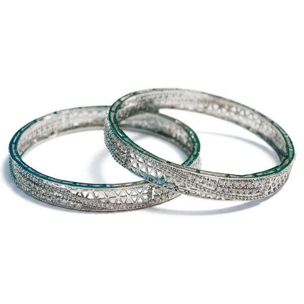 Silver_And_White_Brass_Premium_And_Elegant_Bangle_For_Women