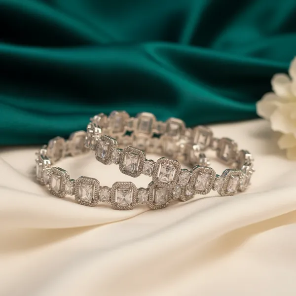 Silver_And_White_Brass_Premium_And_Elegant_Bangle_For_Women