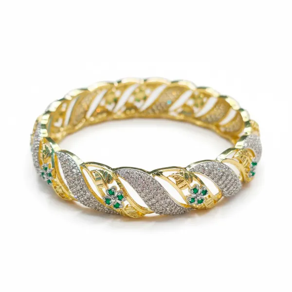 Green_And_Ruby_Red_Brass_Premium_And_Elegant_Bangle_For_Women