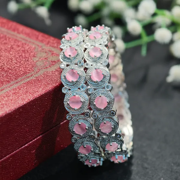 Silver_And_Pink_Brass_Premium_And_Elegant_Bangle_For_Women