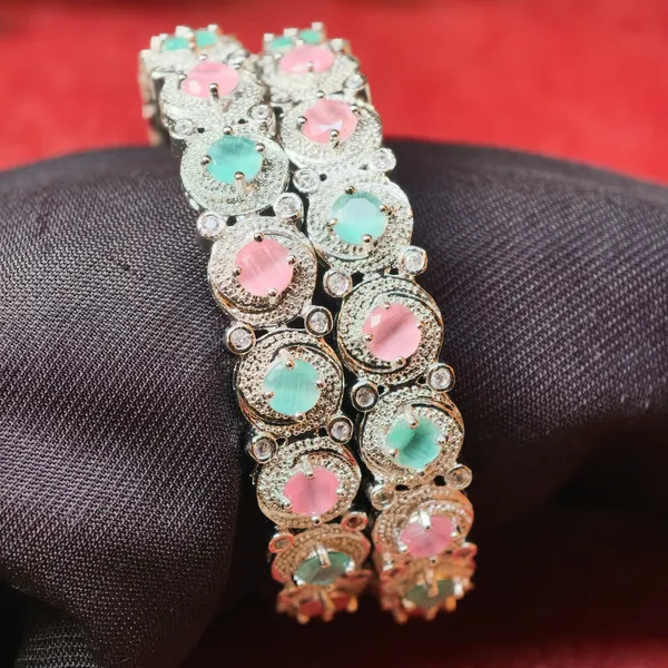 Silver_Plated_Multicolor_Stone__Luxury_Designer_Kada_Bangles_For_Women