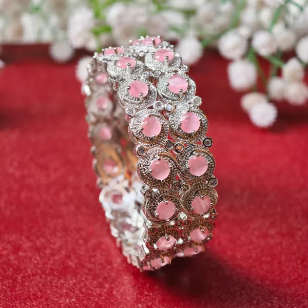 Silver_And_Pink_Brass_Premium_And_Elegant_Bangle_For_Women